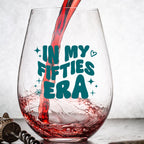 In My Fifties Era 15 oz. Wine Glass