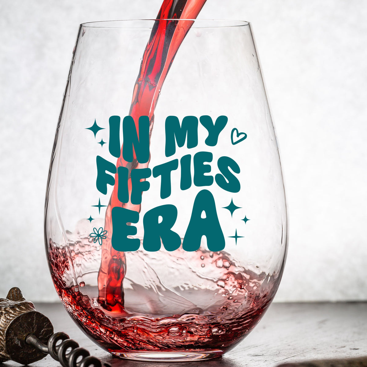 In My Fifties Era 15 oz. Wine Glass
