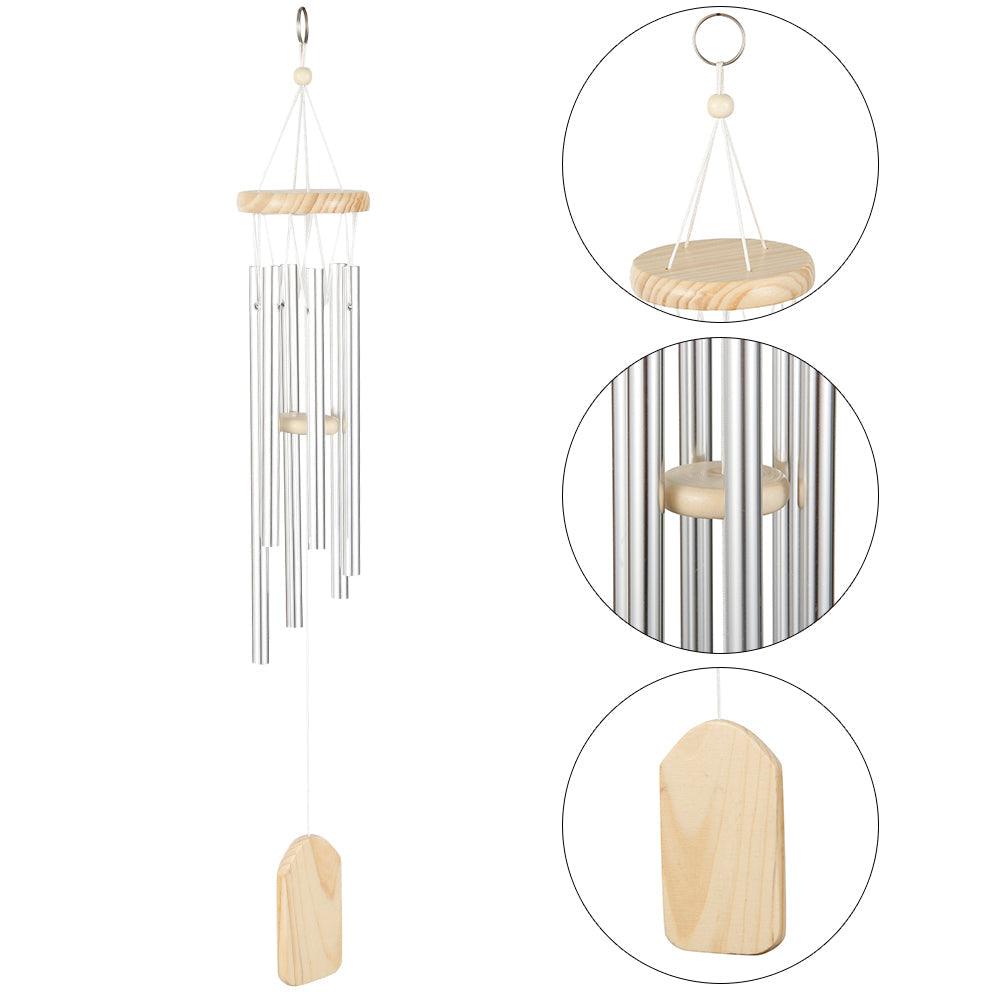 Silver "Tintinnabulation" Wind Chime For Outdoor or Indoor Blessings