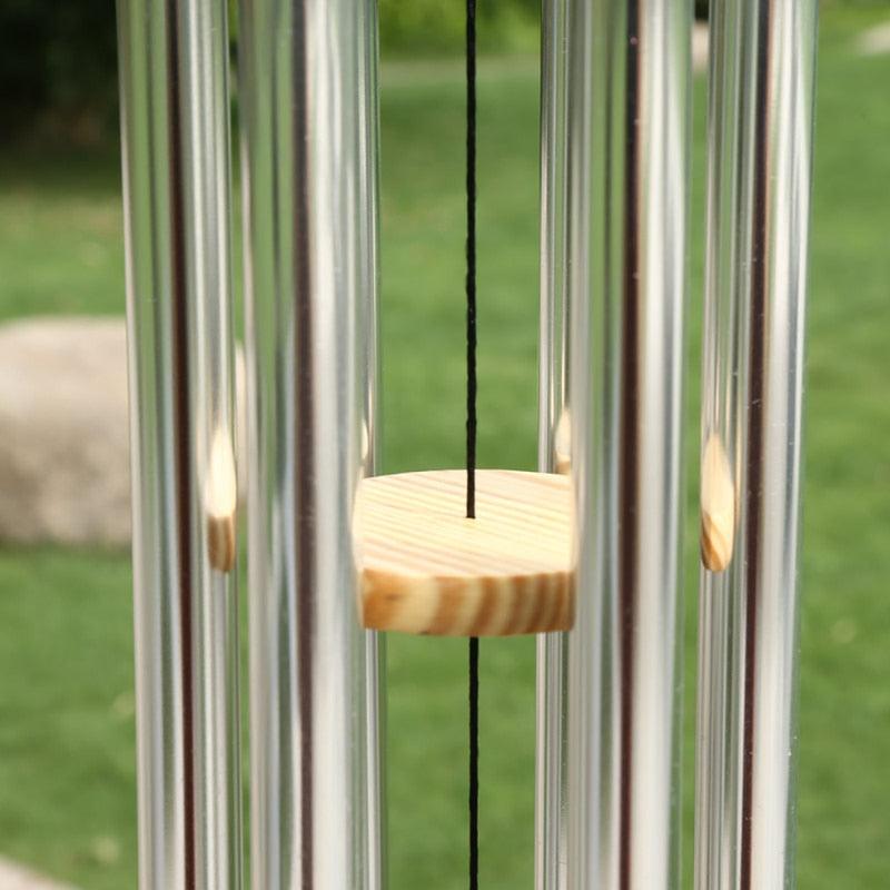 Silver "Tintinnabulation" Wind Chime For Outdoor or Indoor Blessings