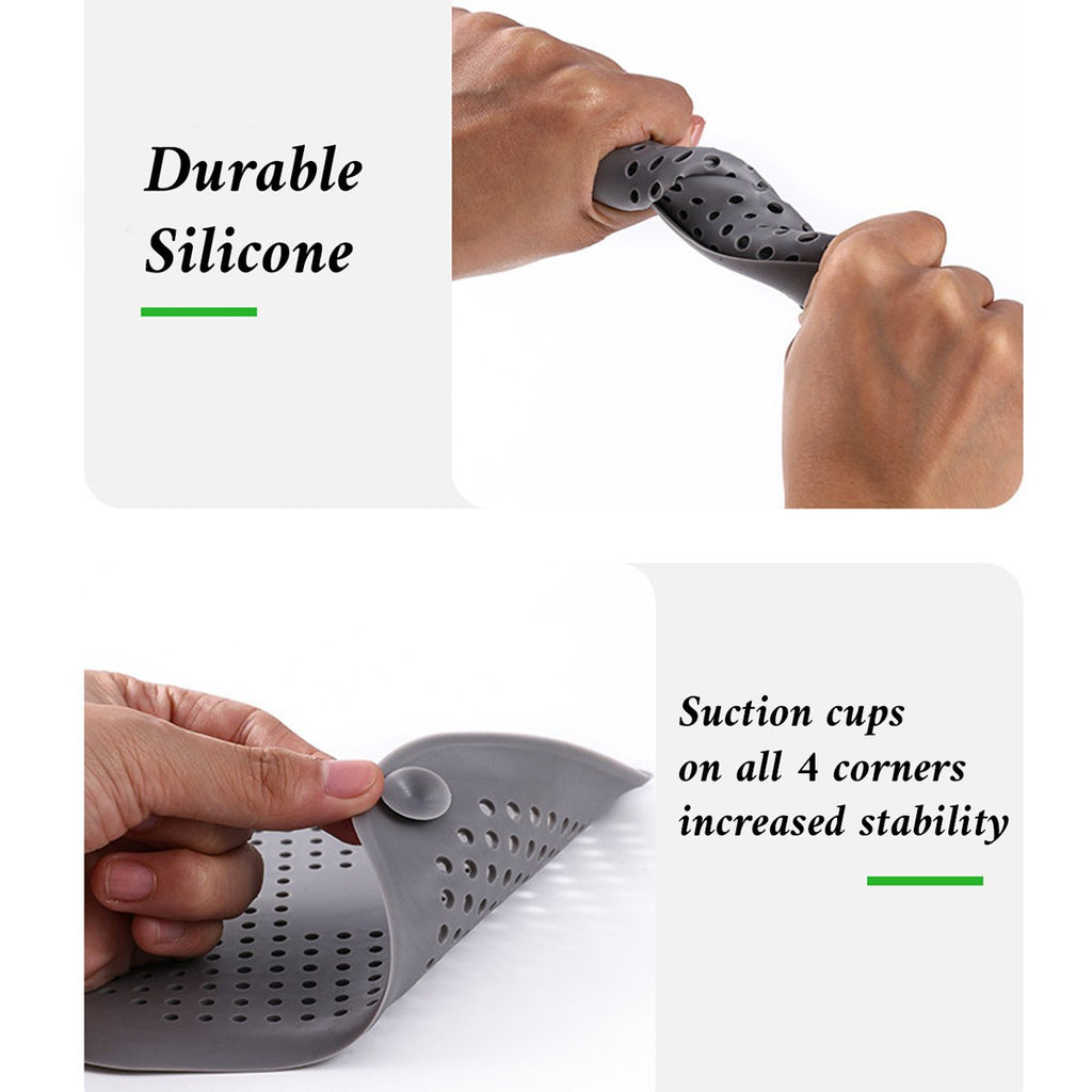 Square Silicone Sink Strainer with Suction