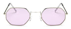 Small Frame Sunglasses For Women Small Square Polarized Sunglasses for Men and Women Polygon Mirrored Retro Shape Metal Design Sun Glasses for Men New Fashionable Ocean Lens