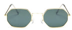 Small Frame Sunglasses For Women Small Square Polarized Sunglasses for Men and Women Polygon Mirrored Retro Shape Metal Design Sun Glasses for Men New Fashionable Ocean Lens