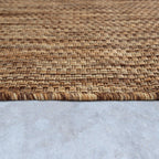Solid Outdoor Rug for Patio or Balcony weatherproof in Mottled Brown Beige