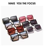 Square Oversized Sunglasses for Women Men Flat Top Fashion Shades Big Frame Sunglasses For Women With Hollow Glasses & New Legs Fashionable Sunglasses For Men & Women