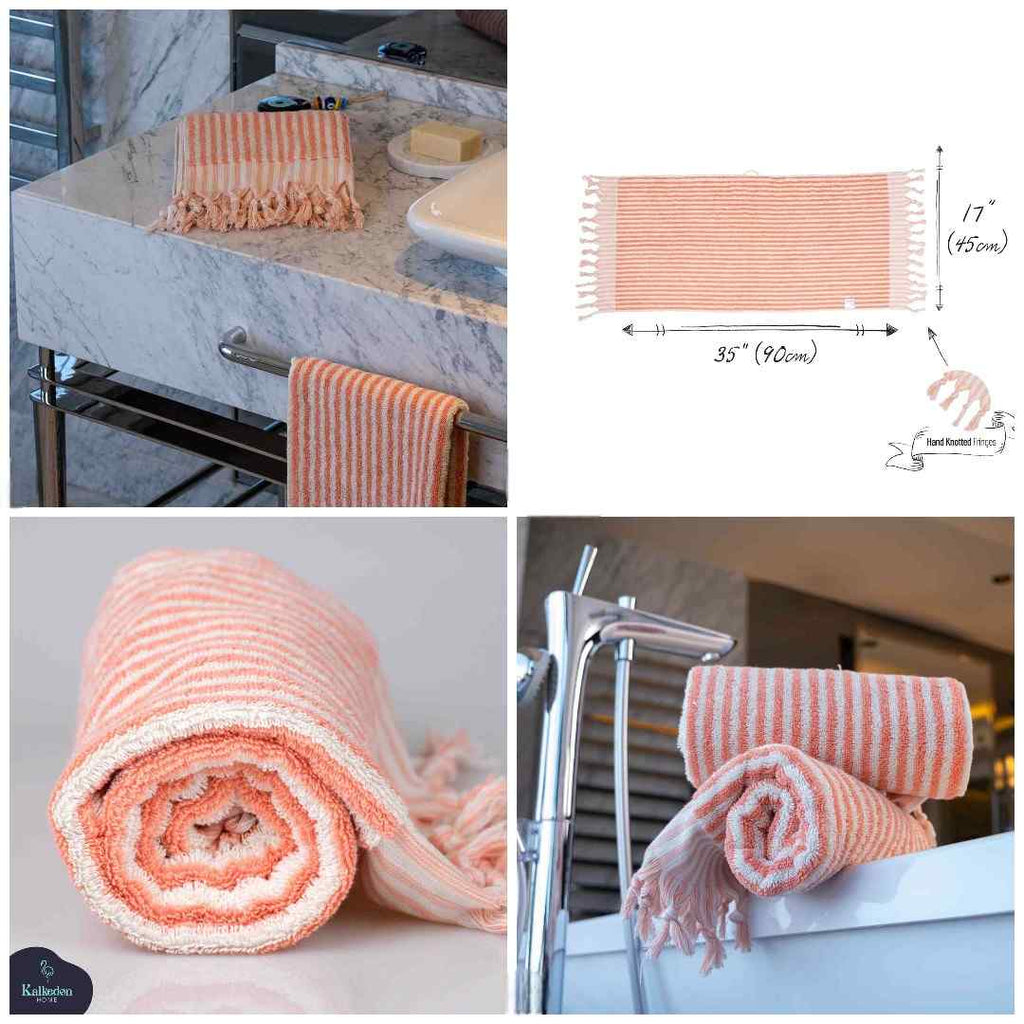 Striped Hand Towel for Bath & Kitchen