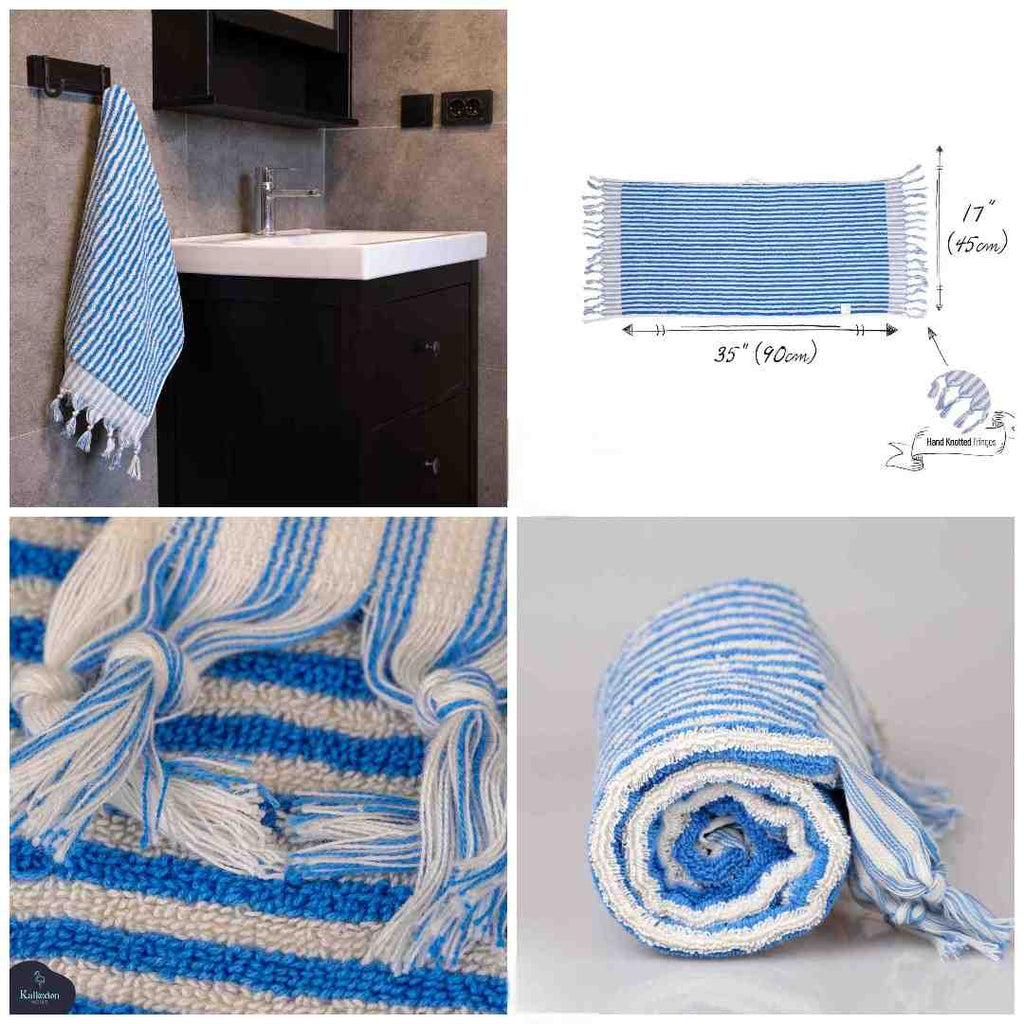 Striped Hand Towel for Bath & Kitchen