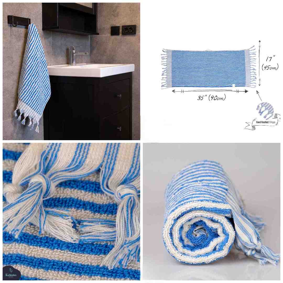 Striped Hand Towel for Bath & Kitchen