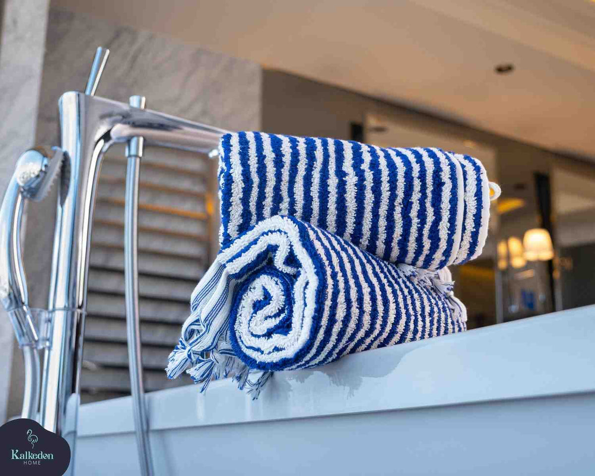 Striped Hand Towel for Bath & Kitchen