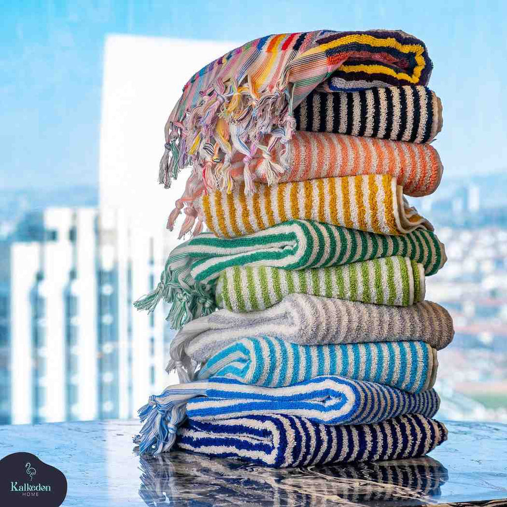 Striped Hand Towel for Bath & Kitchen