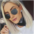 Stylish Small Round Polarized Sunglasses for Men Women Sunglasses For Hexagon Shape Sunglasses New Women Sunglasses In Metal Colorful Frame Glasses Eyewear For Men Women