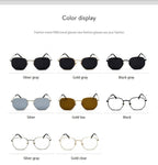 Stylish Small Round Polarized Sunglasses for Men Women Sunglasses For Hexagon Shape Sunglasses New Women Sunglasses In Metal Colorful Frame Glasses Eyewear For Men Women