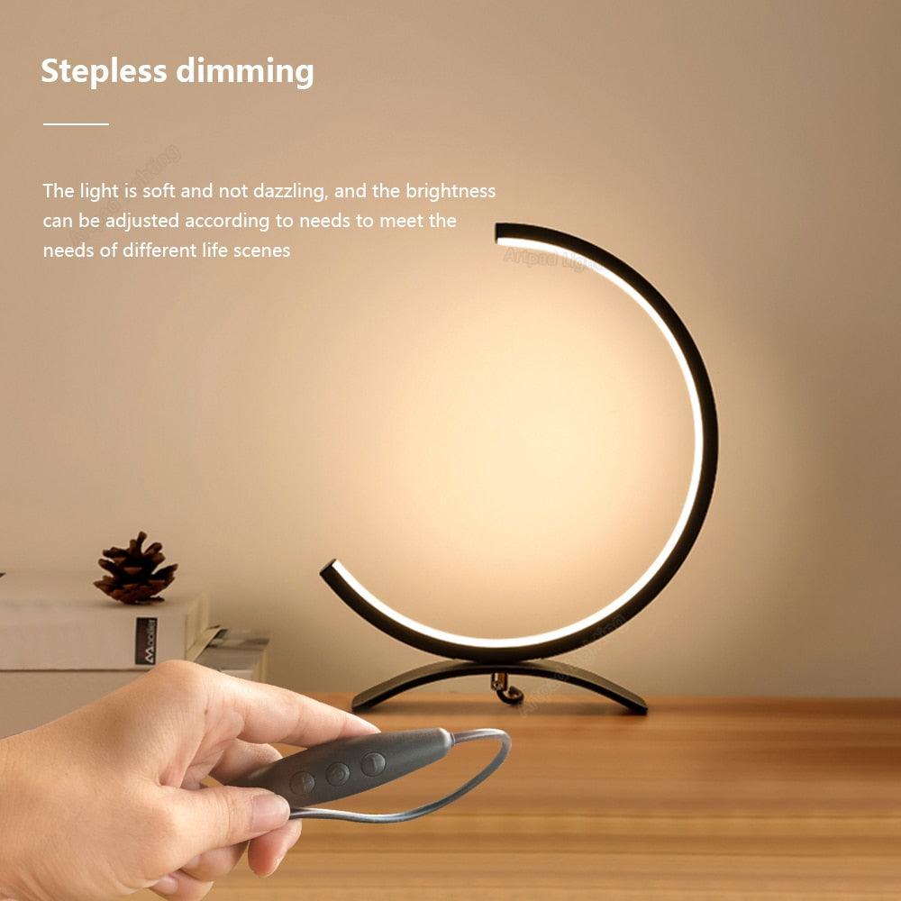 Modern Curves, LED Dimmable Table Lamp