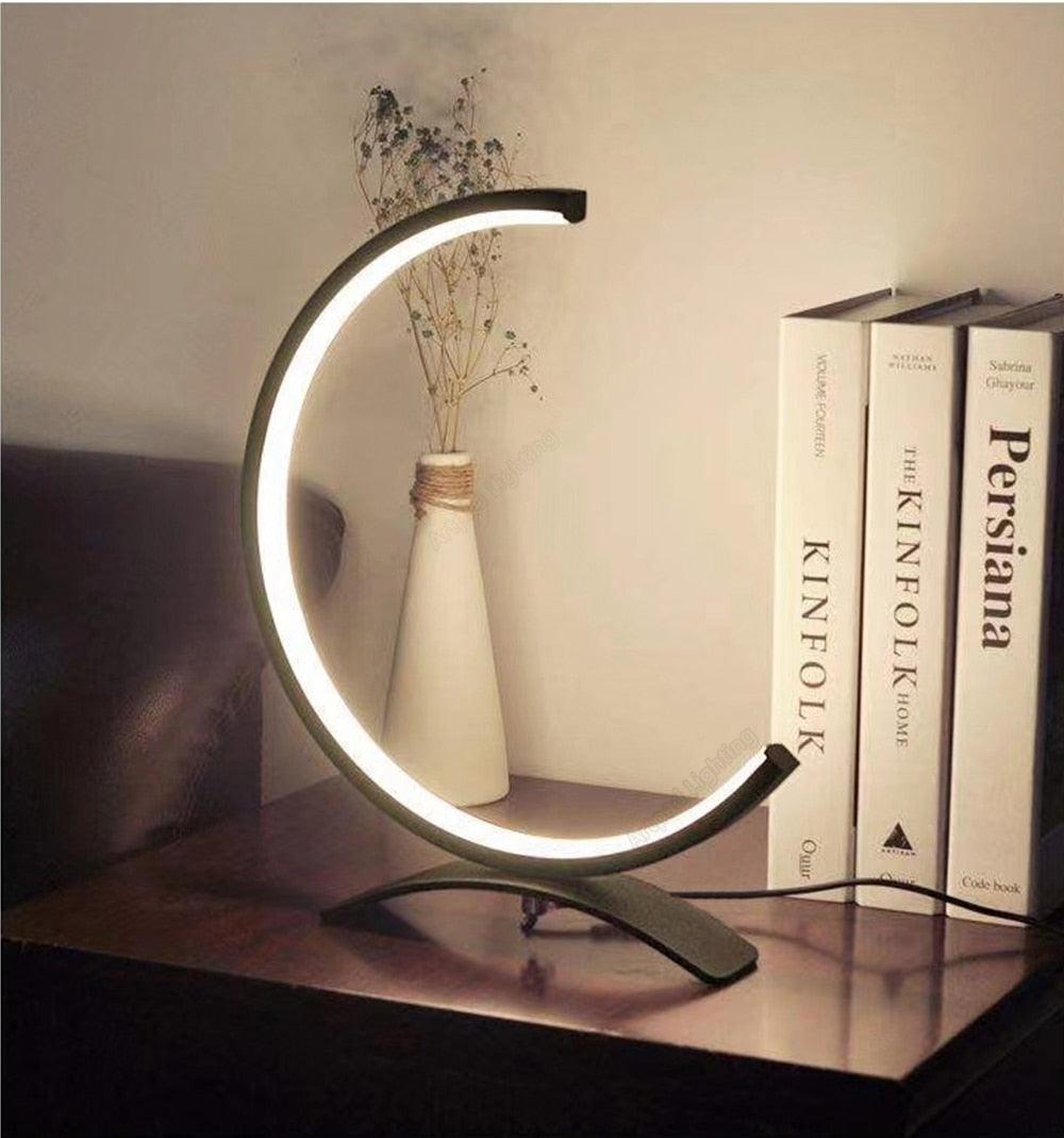 Modern Curves, LED Dimmable Table Lamp