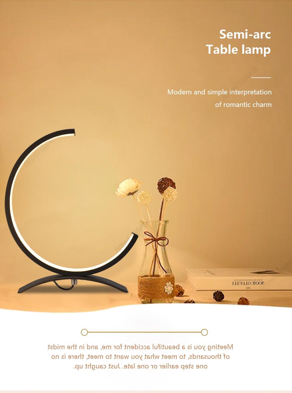 Modern Curves, LED Dimmable Table Lamp