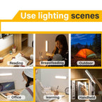 Table Lamp Office Study Lights Desk Lamp USB Led Light Rechargeable Reading Lamp Touch Switch Bedside Bedroom Dormitory Light Decorative Table Lamp Cute Study Lamps for Bedroom Décor
