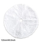 White Christmas Tree Skirt Plush Faux Fur Xmas Tree Carpet Merry Christmas Tree Decorations Ornament New Year Home Decor