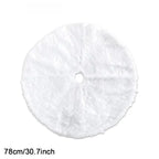 White Christmas Tree Skirt Plush Faux Fur Xmas Tree Carpet Merry Christmas Tree Decorations Ornament New Year Home Decor