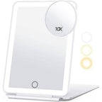 10X Magnifying Mirror with Adjustable Lighting- Travel or Home use