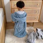 Trendy Rabbit Hooded Cartoon Bathrobes For Girls Boys
