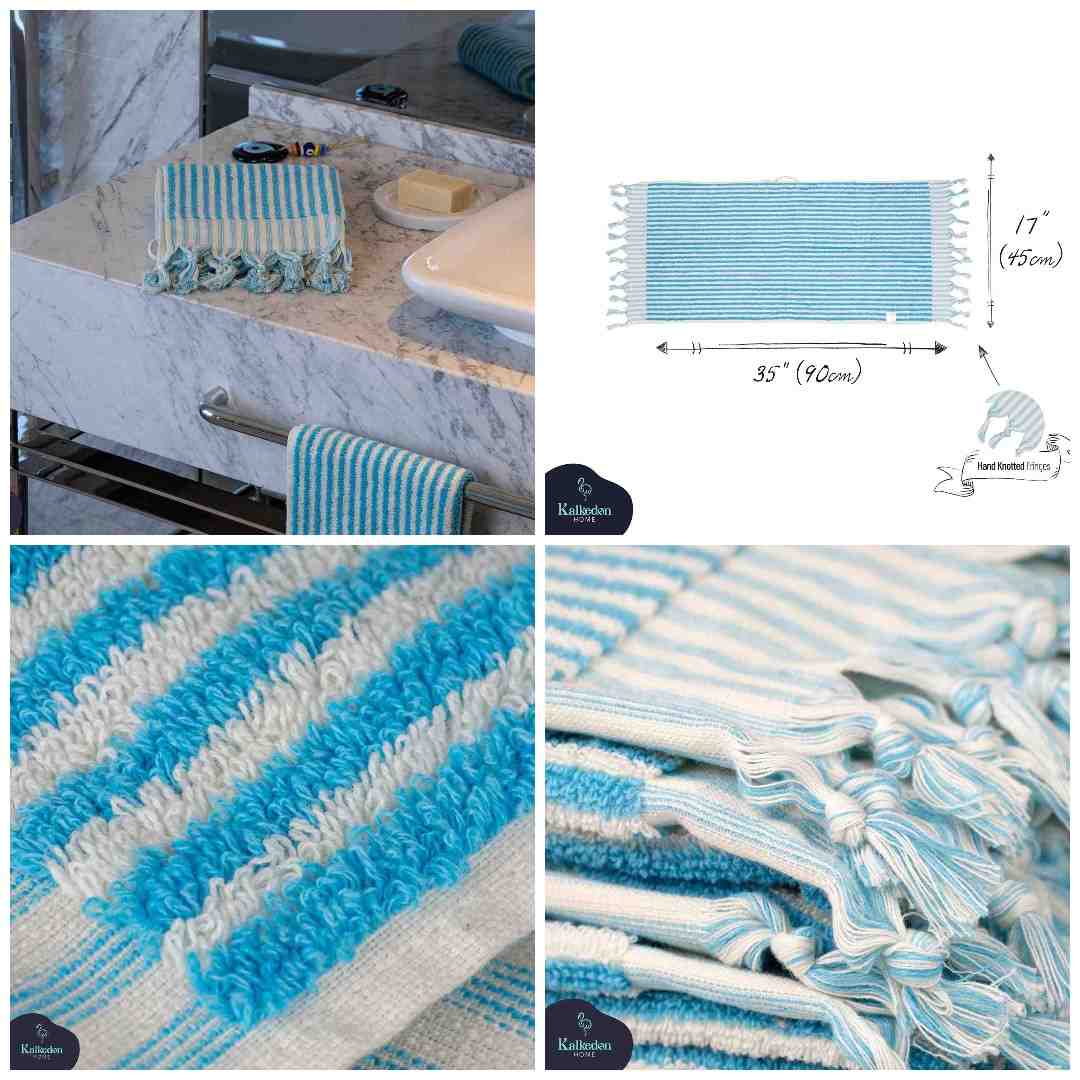 Striped Hand Towel for Bath & Kitchen