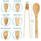 7-Pack Bamboo Kitchen Utensils Set