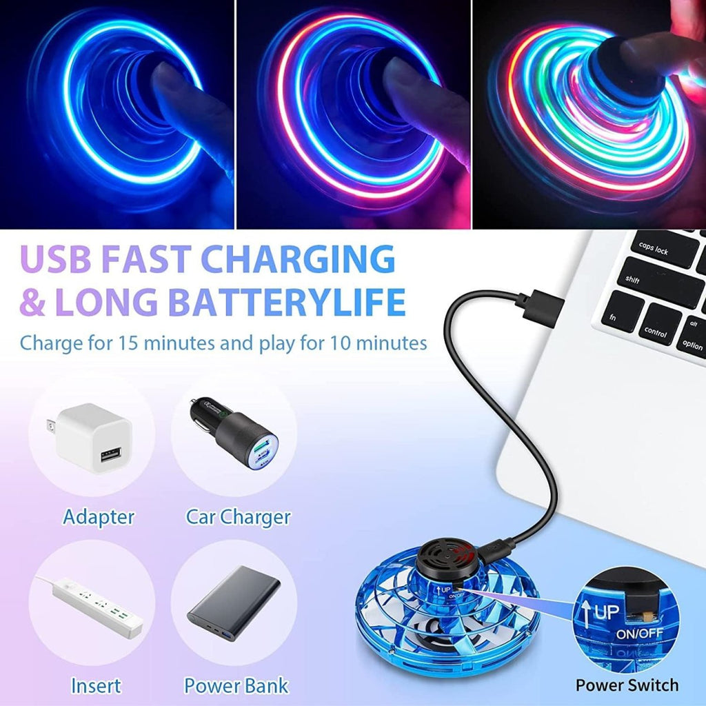 Rechargeable UFO Flying Spinner Drone Fidget Spinner Toy