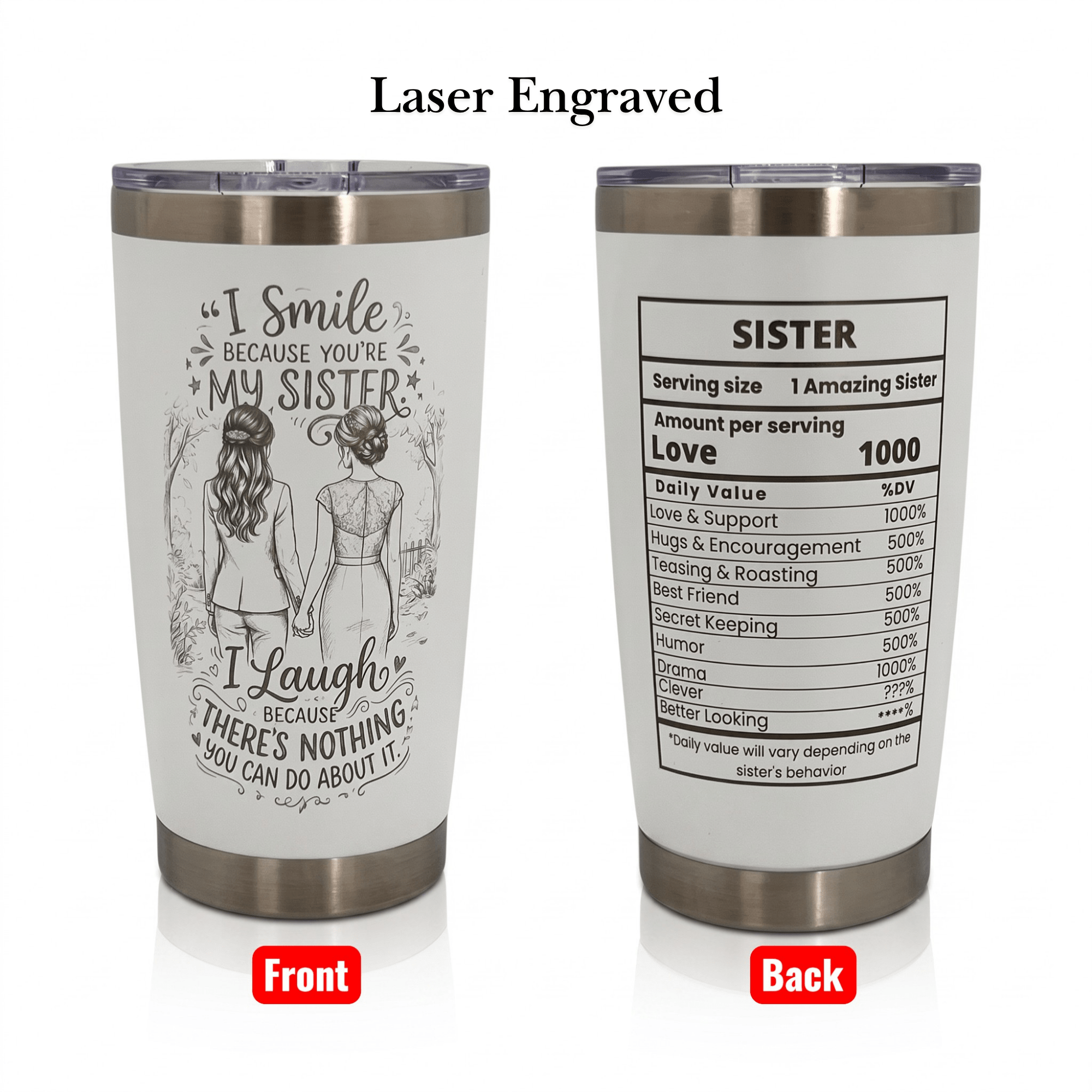 Chic Sister 20oz Insulated Stainless Steel Tumbler