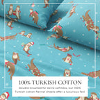 Turkish Cotton Christmas Flannel Sheet - Whittaker Collection