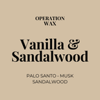 Vanilla & Sandalwood Scented Candle