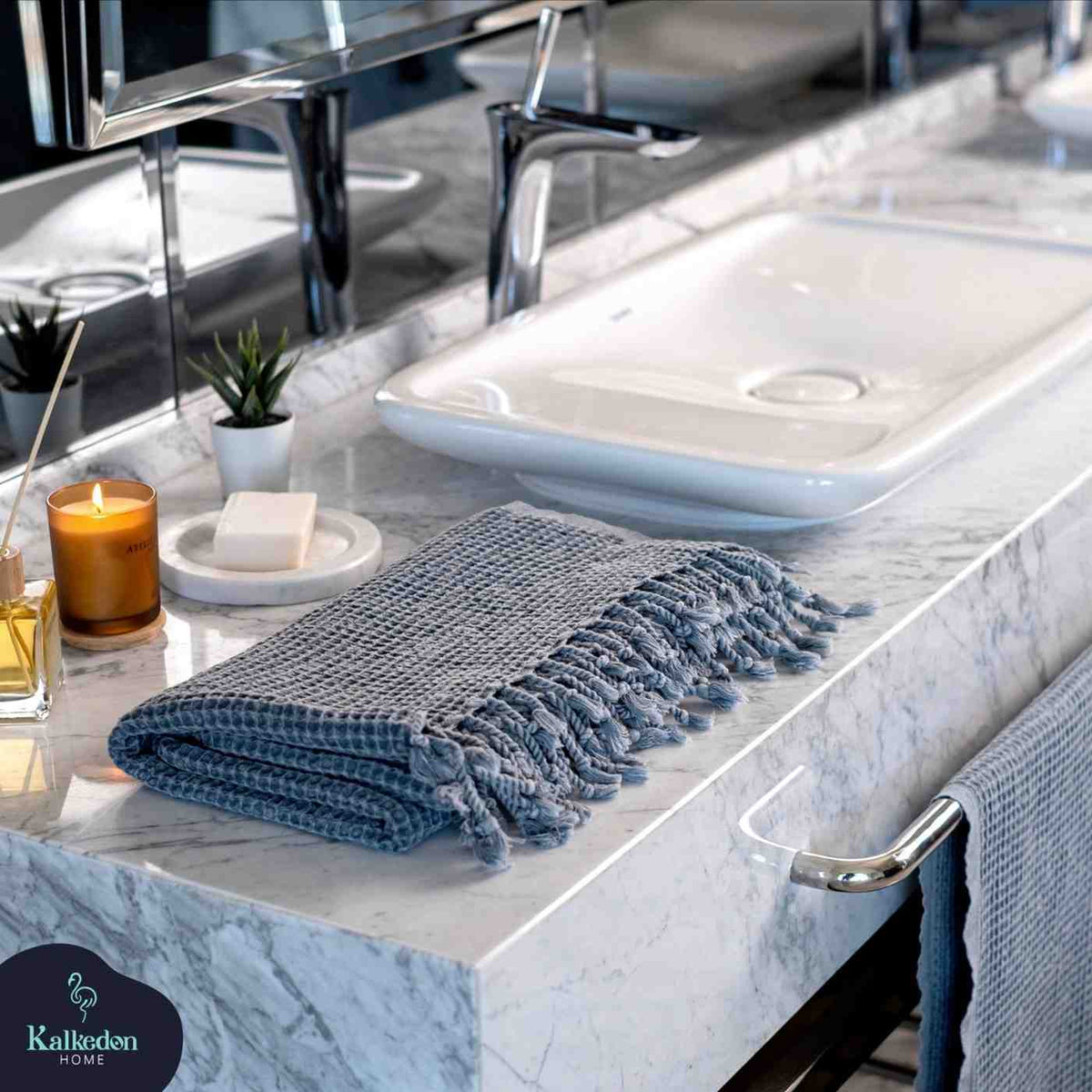 Waffle Turkish Cotton Towel or Towel Set