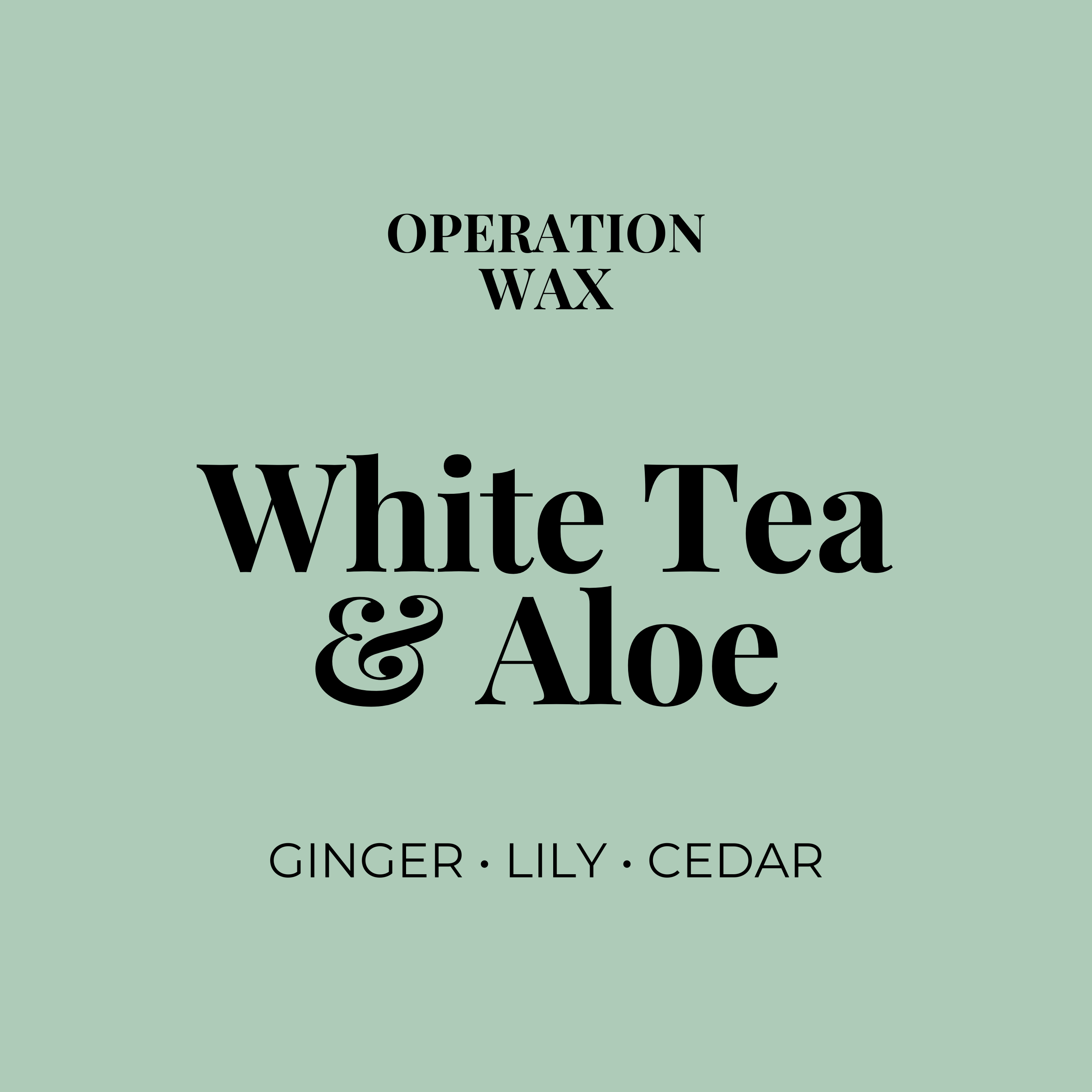 White Tea & Aloe Scented Candle