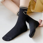 5 Pairs Smiley Face Crew Socks Gift Set–  for Women