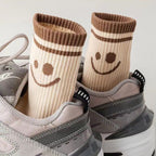 5 Pairs Smiley Face Crew Socks Gift Set–  for Women