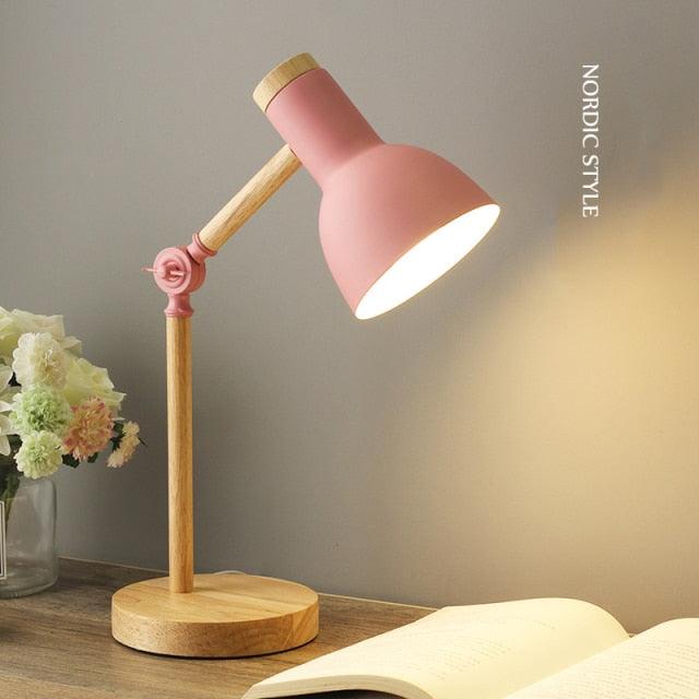 Wooden Nordic LED Desk Lamp