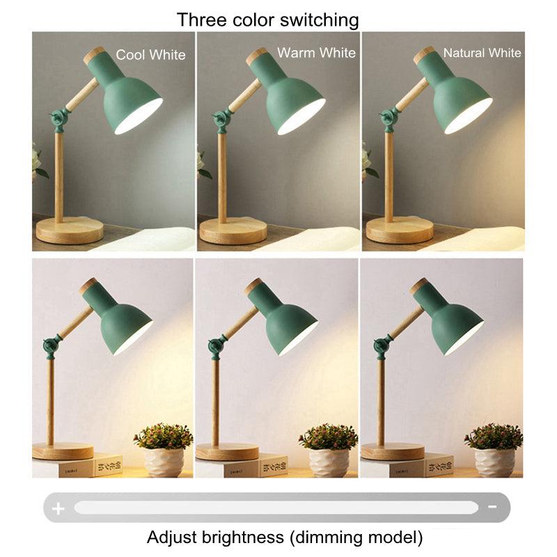 Wooden Nordic LED Desk Lamp