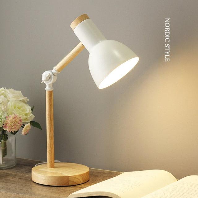 Wooden Nordic LED Desk Lamp