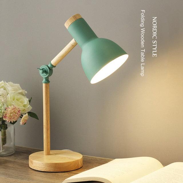 Wooden Nordic LED Desk Lamp