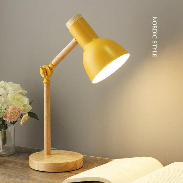 Wooden Nordic LED Desk Lamp