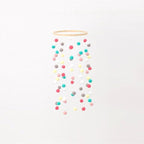 Wooden Ring With Felt Balls Wind Chimes Newborn Baby Bed Bell Pendant Kids Room Decoration Wooden Wind Chime Bed Bell Nursery Mobile Crib Bed Bell Wall Hanging Ornament
