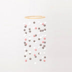Wooden Ring With Felt Balls Wind Chimes Newborn Baby Bed Bell Pendant Kids Room Decoration Wooden Wind Chime Bed Bell Nursery Mobile Crib Bed Bell Wall Hanging Ornament